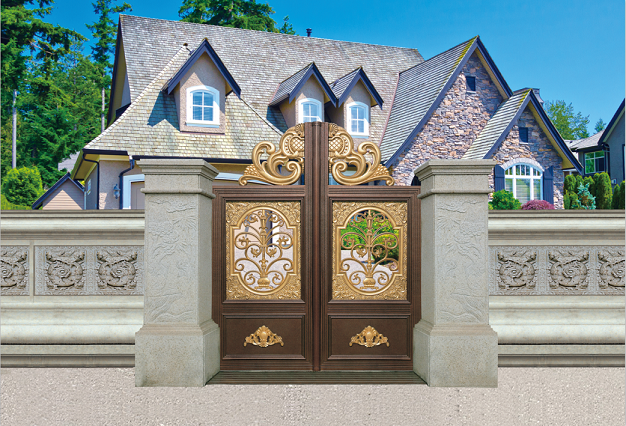 定做铝艺庭院大门多少钱一平方  宝东铝艺